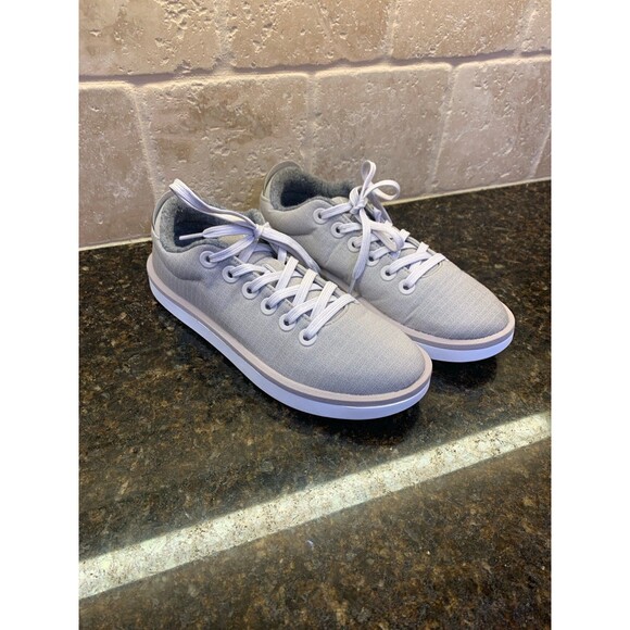 Allbirds Wool Piper Woven Sneaker Pewter Grey Blizzard Sole Size 7 EUC - Picture 2 of 11